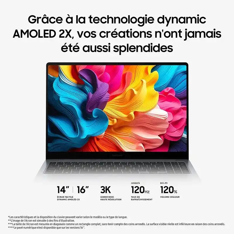 Samsung PC Galaxy Book4 Pro - 14" - core  i5 - 16GB Ram -  512GB SSD Stockage  - (NP944XGK-KG5FR) gris