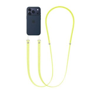 Apple Bandoulière pour iPhone - Signé Apple - Longueur maximale : 208 cm - Longueur minimale : 108 cm -  Jaune fluo