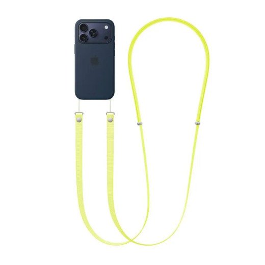 Apple Bandoulière pour iPhone - Signé Apple - Longueur maximale : 208 cm - Longueur minimale : 108 cm -  Jaune fluo