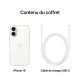 Apple iPhone 16 Simple  - 256Go - 6,1 pouces - Poids 170g - Blanc - Garantie 1an