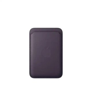 Apple Porte-cartes en tissage fin pour iPhone avec MagSafe - Signé Apple - tissu micro-sergé résistant - Violet nuit