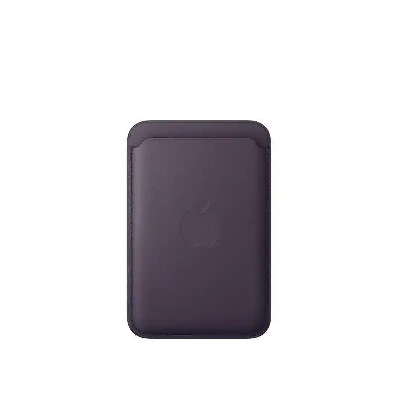 Apple Porte-cartes en tissage fin pour iPhone avec MagSafe - Signé Apple - tissu micro-sergé résistant - Violet nuit
