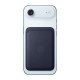 Apple Porte-cartes en tissage fin pour iPhone avec MagSafe - Signé Apple - tissu micro-sergé résistant - Bleu Marine