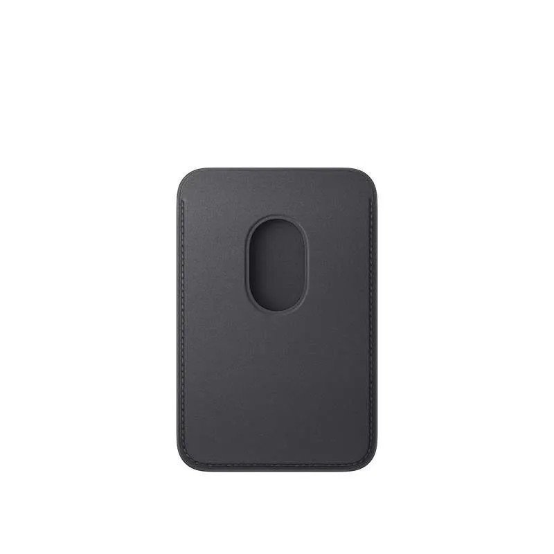 Apple Porte-cartes en tissage fin pour iPhone avec MagSafe - Signé Apple - tissu micro-sergé résistant - Noir