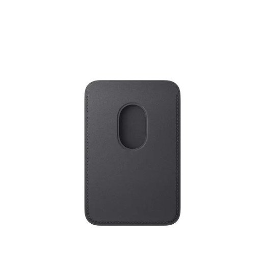 Apple Porte-cartes en tissage fin pour iPhone avec MagSafe - Signé Apple - tissu micro-sergé résistant - Noir