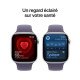Apple Watch Series 11 GPS + Cellulaire - 46 mm - Aluminium Argenté - Bracelet Sport Violet M/L - WatchOS 26