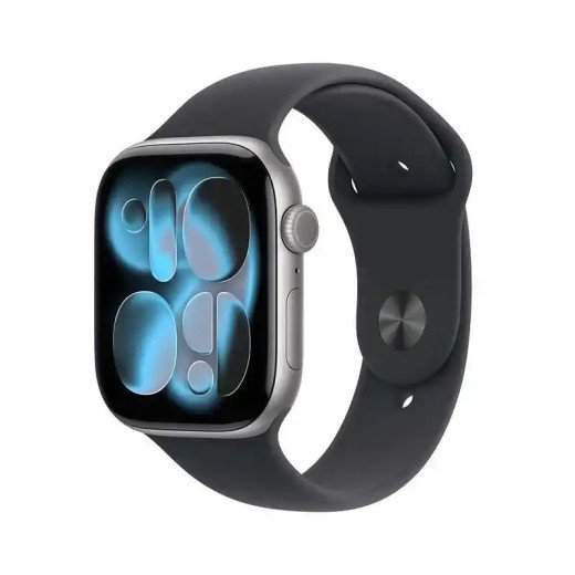 Apple Watch Series 11 GPS + Cellulaire - 46 mm - Aluminium Gris sidéral - Bracelet Sport Noir M/L - WatchOS 26