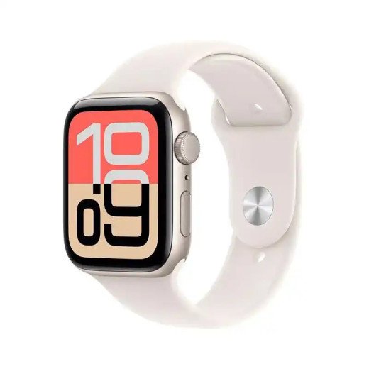 Apple Watch SE 3 GPS + Cellulaire - 44 mm - Aluminium Lumière Stellaire - Bracelet Sport Lumière Stellaire M/L