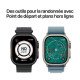 Apple Watch Ultra 3 5G-LTE GPS + Cellulaire - 49 mm - Titane Naturel - Bracelet Océan Bleu Maritime