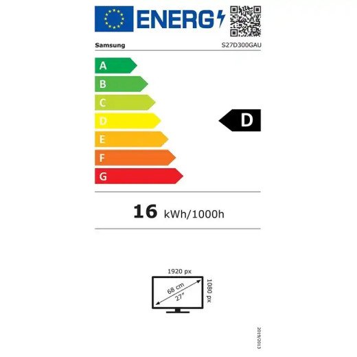 Samsung Écran 27" LED -  PC Full HD 1080p - 1920 x 1080 pixels -  HDMI/VGA - Hub USB - Pivot - Noir