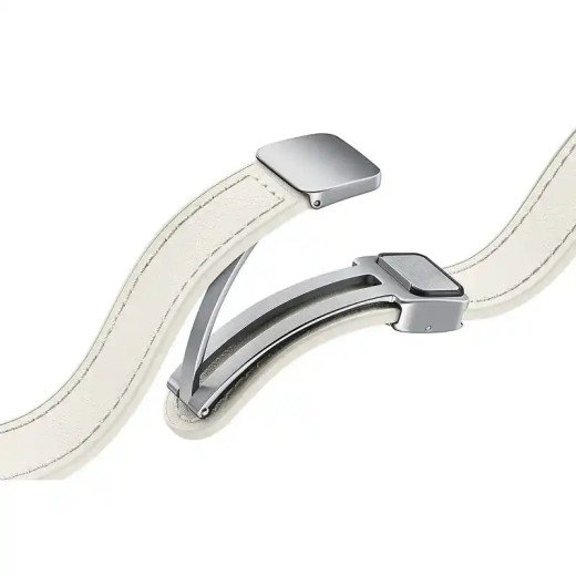 Samsung Bracelet Hybride  Watch 4  4 Classic  5  5 Pro  6  6 Classic  7  Simili Cuir à fermoir magnétique