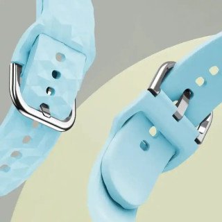 Samsung Bracelet Silicone Galaxy Watch 5  5 Pro  4  Texturé Losange apportant style et élégance Bleu