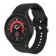 Samsung  Bracelet ajustable Galaxy Watch 5 Pro  4 Silicone Texturé Losange magnétique avizar Noir
