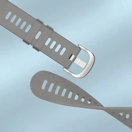 Samsung Bracelet Samsung Galaxy Watch Active 2 40mm en Silicone Texturé Avizar  Gris  Largeur : 20mm