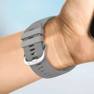 Samsung Bracelet Samsung Galaxy Watch Active 2 40mm en Silicone Texturé Avizar  Gris  Largeur : 20mm