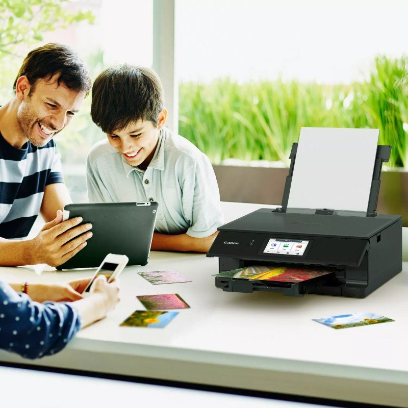 Canon PIXMA TS8750, noire Imprimante photo jet d'encre couleur multifonction Wi-Fi