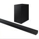 Samsung Barre de son 2.1, 150W, Bluetooth,  idéale pour son immersif TV, films, jeu et musique noir
