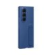 Samsung Coque en silicone avec lanière bleu Galaxy Fold7 (+ film de protection anti-reflet) EF-MF966