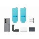 Samsung Coque en silicone avec lanière gris Galaxy Fold7 (+ film de protection anti-reflet) EF-MF966