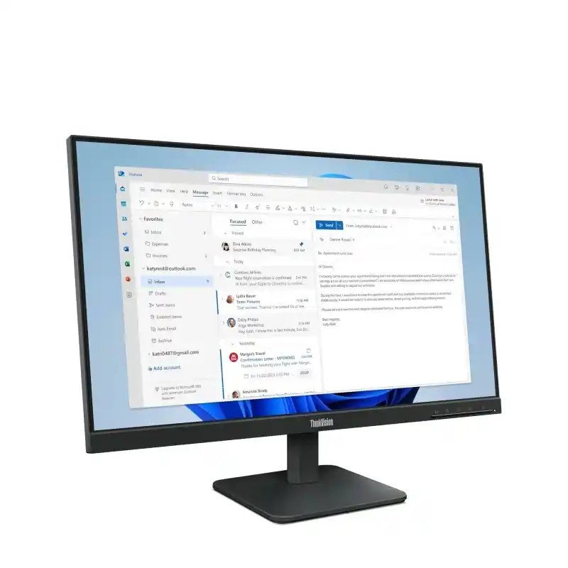 Lenovo Écran 23,8" Full HD - IPS -ThinkVision S24-4e _ Fréquence : 100 Hz - Réponse : 4ms - 1 x HDMI 1.4 , 1 x VGA