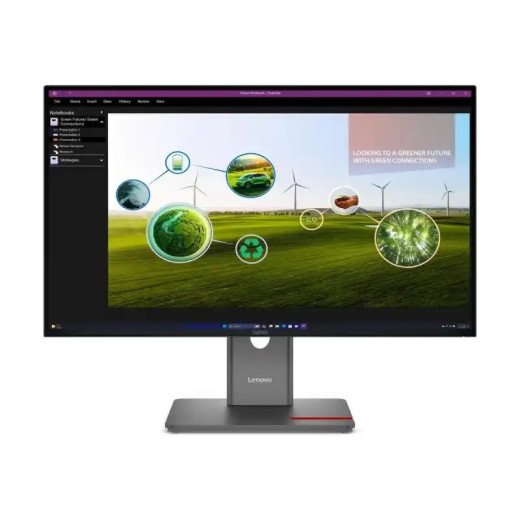 Lenovo ThinkVision P27Q-40 Écran 27" QHD - 1 x HDMI 2.1 , 1 x DP 1.4 , 1 x sortie DP 1.4 , 1 x USB-B , 3 x USB-A , 1 x USB-C