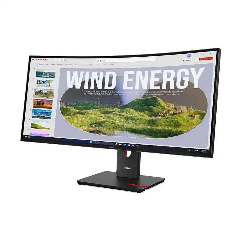 Lenovo Écran Incurvé UWQHD 34" -ThinkVision T34WD-40 _ 1 x HDMI 2.1 , 1 x DP 1.4 , 1 x USB-C , 3 x USB-A , 1 x USB-C, 1 x RJ45