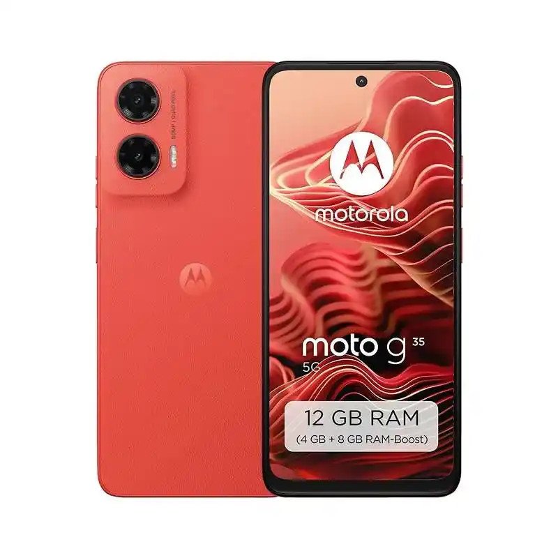 Moto g35 5G - 6,72" FHD+ - Unisoc T760 - 4 Go RAM - 128 Go Stockage - Double SIM - Android 14 - Guava Red