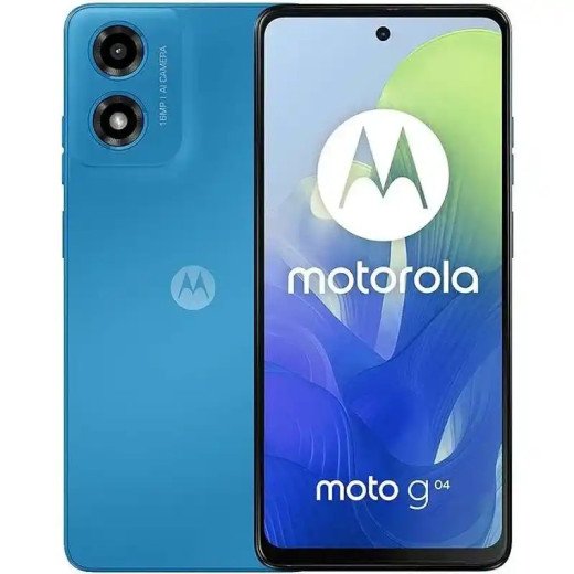 Moto g04 - 6,5" HD+ - Qualcomm® Snapdragon™ - 4 Go de RAM - 64 Go Stockage - Double SIM - Android™ 14 - Satin Blue
