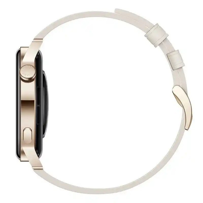 Huawei Watch GT 3 Smartwatch 42mm Elegant Edition Or avec Bracelet En Cuir  7 jours Blanc