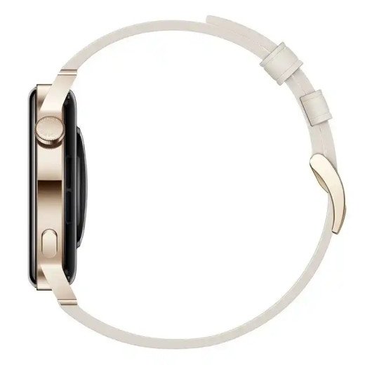 Huawei Watch GT 3 Smartwatch 42mm Elegant Edition Or avec Bracelet En Cuir  7 jours Blanc