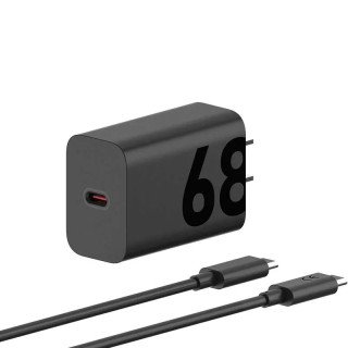 Chargeur mural USB-C 68 W (UE) pour smartphones Motorola Razr, Moto G Fast, Moto G Power, et d'autres compatibles USB-C