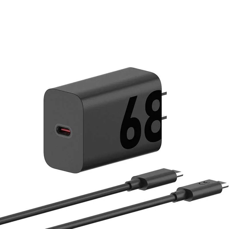 Chargeur mural USB-C 68 W (UE) pour smartphones Motorola Razr, Moto G Fast, Moto G Power, et d'autres compatibles USB-C
