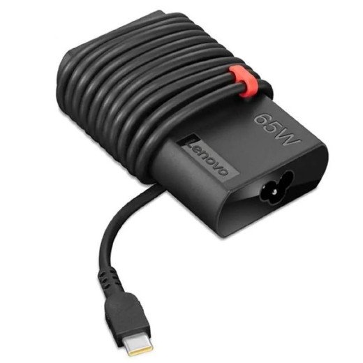 Lenovo Adaptateur Lenovo Slim GaN 65 W (USB-C) - 100 À 240 V - ThinkPad (notamment les séries T, X, L, E) IdeaPad Yoga