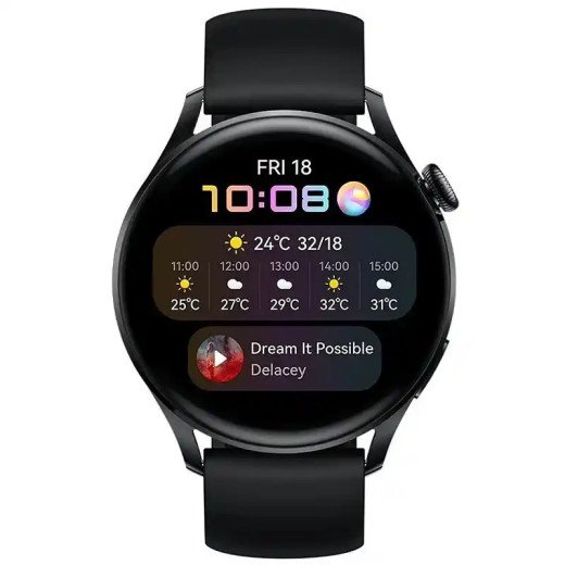 Huawei Watch 3 Smartwatch 46mm Active AMOLED de 1,43 " Edition 100 modes sportifs Noir