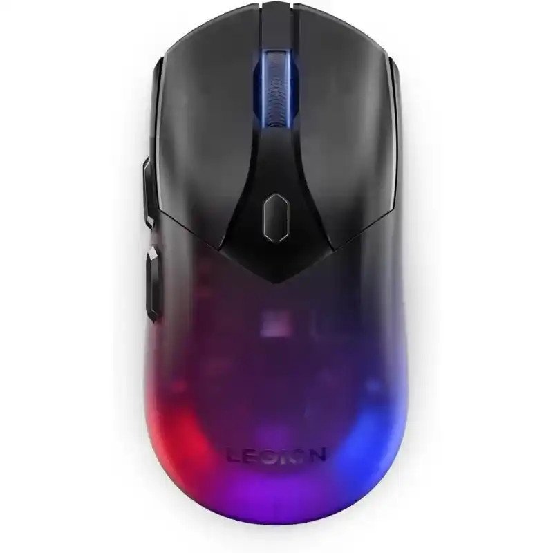 Lenovo Legion M410 Souris de jeu RGB sans fil - Connexion filaire et 2,4 GHz - jusqu’à 16 000 PPP, 400 IPS - Noir transparent