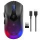 Lenovo Legion M410 Souris de jeu RGB sans fil - Connexion filaire et 2,4 GHz - jusqu’à 16 000 PPP, 400 IPS - Noir transparent