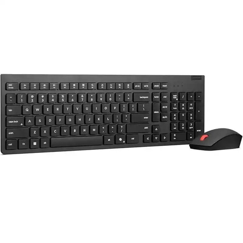 Lenovo Essential Gen 2 AI Ensemble clavier et souris sans fil - AZERTY - Français - Autonomie de la batterie jusqu’à 15 mois