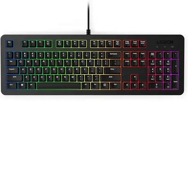 Lenovo Legion K310 Clavier de jeu RGB - Filaire via USB 2.0 - Éclairage RGB à 5 zones - AZERTY - Français - Windows 10, 11