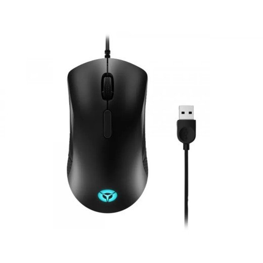 Lenovo Legion M300s Souris de jeu RGB - Filaire via USB 2.0 - Jusqu’à 8 000 PPP - Windows 10, 11 - Noir shadow
