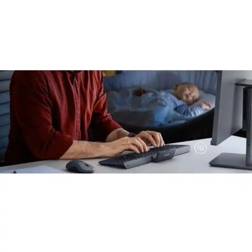 Lenovo 700 Ensemble sans fil multi-appareils moderne -  sans fil 2,4 G , Bluetooth 5.4 - AZERTY - Français - Gris lune