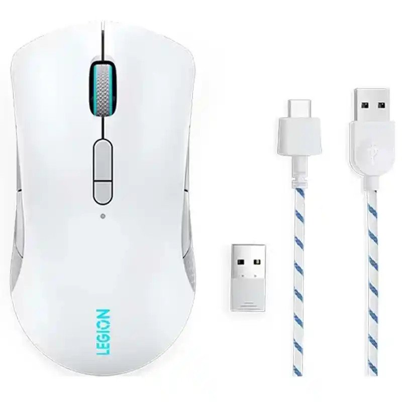 Lenovo Legion M600 Souris de jeu - Sans fil 2,4 GHz, Bluetooth , filaire USB - 200 heures d’autonomie - Gris de fer