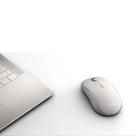 Lenovo Yoga Souris silencieuse Bluetooth - Connexion Bluetooth à 3 appareils - Jusqu’à 3 ans d’autonomie - 4 000 - Coquillage