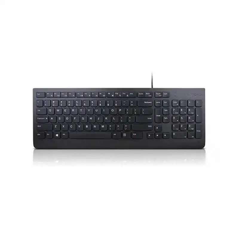 Lenovo Clavier Essential Copilot+ - Câblé via USB-A - Windows 10, Windows 11 - Jusqu’à 10 millions de clics - AZERTY - Français