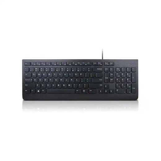 Lenovo Clavier Essential Copilot+ - Câblé via USB-A - Windows 10, Windows 11 - Jusqu’à 10 millions de clics - AZERTY - Français