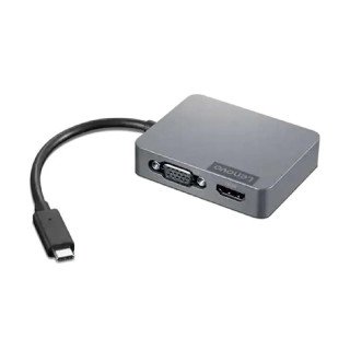 Lenovo USB-C 4 in 1 hub Gen2 - 2 ports USB-A 3,2 mm (5 Gbit/s), 1 port HDMI 4K à 60 Hz, 1 prise combo jack 3,5 mm CTIA et OMTP