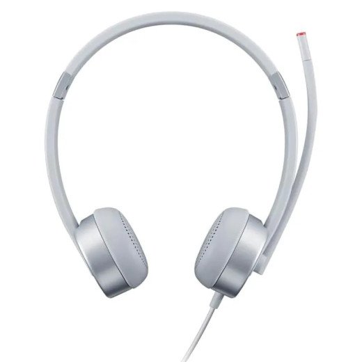 Lenovo 100 Casque stéréo analogique - Microphone 180 degrés - 20Hz - 20KHz - Serre-tête réglable et amplificateur