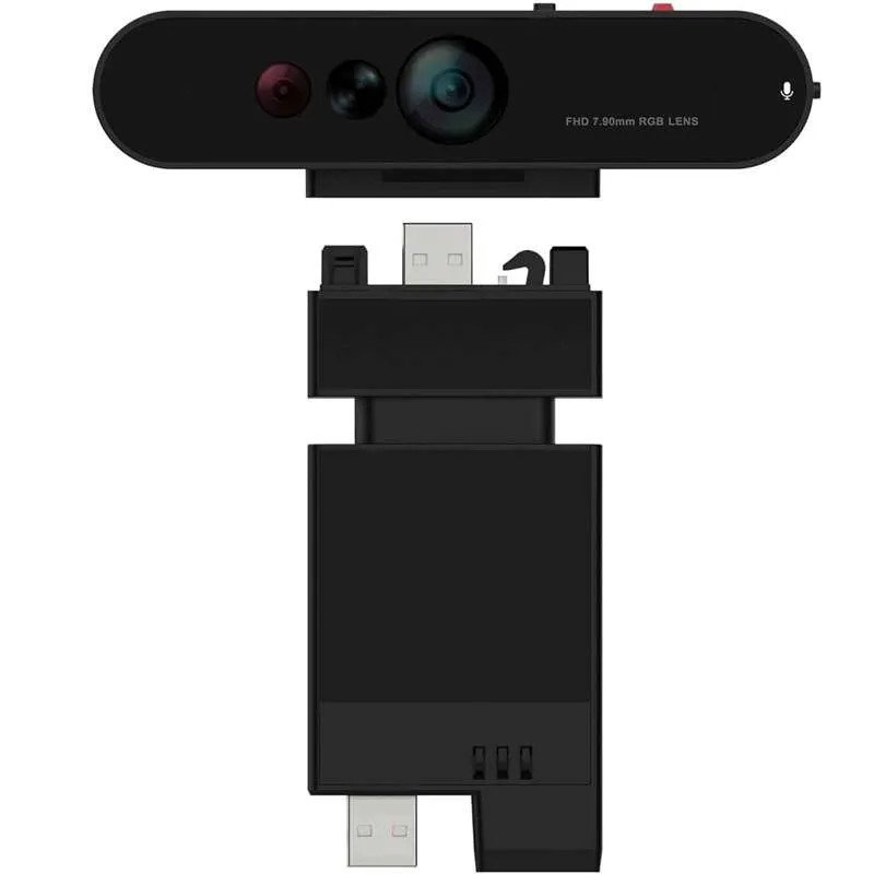 Lenovo Webcam pour moniteur ThinkVision MC60 - Interface USB 2.0 - Full HD (1 920 x 1 080) - Windows 10, Windows 11