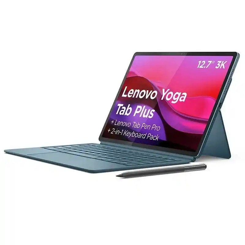 Lenovo Yoga Tab Plus 12.7" Qualcomm® Snapdragon™ - 16 Go LPDDR5X - 256 Go UFS 4.0 - Tidal Teal + Pen & Keyboard