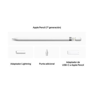 Apple Pencil - Original Apple - 1ère génération - Bluetooth & connecteur lightning - 175,7 mm