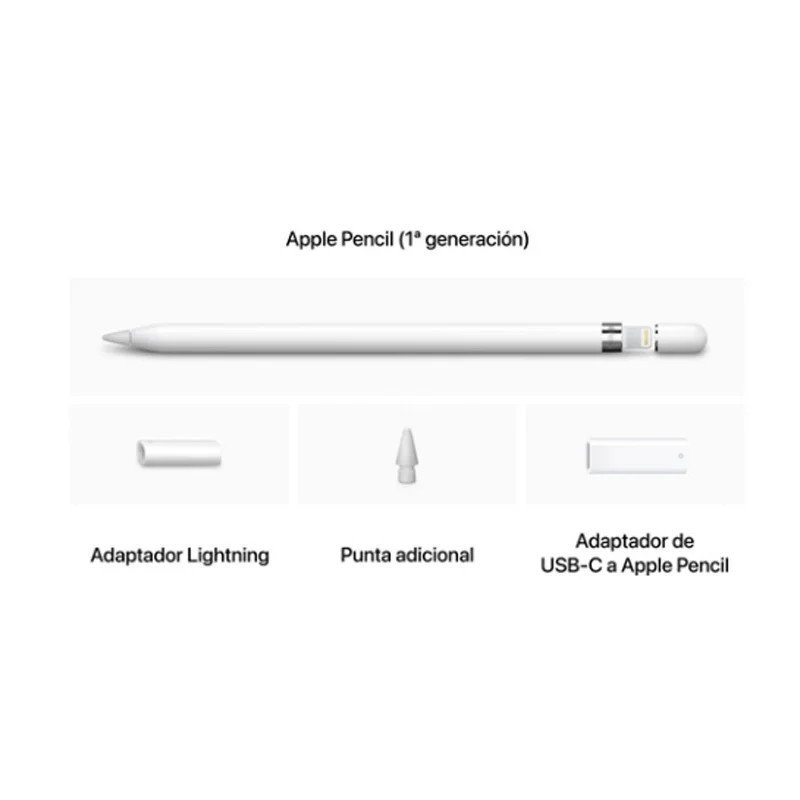 Apple Pencil - Original Apple - 1ère génération - Bluetooth & connecteur lightning - 175,7 mm